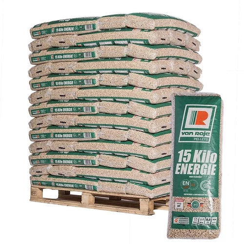 Nadelholz Holzpellets DINplus ENplus A1 Palette 975 kg Van Roje