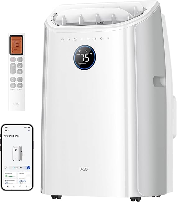 DREO Mobiles Klimagerät 12000 BTU – 3-in-1 Klimaanlage mit Kühl-, Ventilator- und Entfeuchtungsfunktion