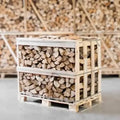 Hainbuche Brennholz Kammergetrocknet Gespalten 25 cm Halbe Palette