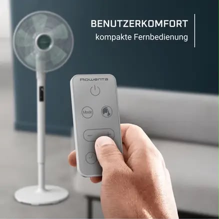 Rowenta Turbo Silence Extreme+ VU5890 Standventilator mit 16 Geschwindigkeitsstufen und Fernbedienung