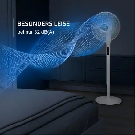 Rowenta Turbo Silence Extreme+ VU5890 Standventilator mit 16 Geschwindigkeitsstufen und Fernbedienung