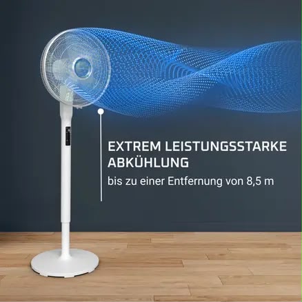 Rowenta Turbo Silence Extreme+ VU5890 Standventilator mit 16 Geschwindigkeitsstufen und Fernbedienung
